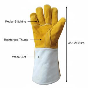 Guantes de Soldadura con Logotipo Personalizado, Guantes de Cuero para Hombre y Mujer, Protección Laboral de Alta Calidad, Mejores Guantes de Soldadura de Alta Seguridad - Product Image 5