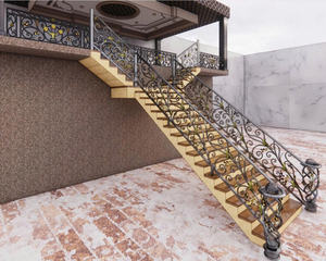 ราวบันไดเหล็กตกแต่งพร้อมชิ้นส่วนบันไดคุณภาพสูง ออกแบบมาเพื่อความปลอดภัย ความทนทาน และลักษณะสถาปัตยกรรมที่หรูหรา - Product Image 4