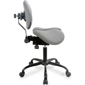 Taburete de sillín de metal ergonómico moderno para una postura óptima para la Oficina, la escuela, el apartamento o el hospital, muebles comerciales - Product Image 3