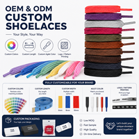 Lacets plats tissés en polyester couleur unie pour baskets et chaussures décontractées, 6mm 8mm 10mm, vente en gros, OEM ODM Mingjia