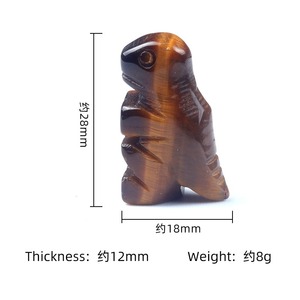 Statue de dinosaure en pierre naturelle 16 couleurs 18*28mm pierre de cristal de guérison sculptée à la main pierre de poche animale pour la décoration de la maison - Product Image 3