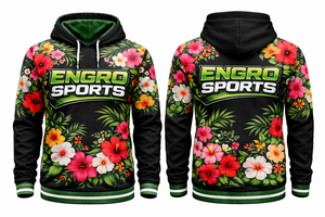 Sweat à capuche en strass pour hommes et femmes |   Design de cristal en forme de rose |   Sweat à capuche zippé avec logo personnalisé |   Streetwear Sportswear Tears Engro - Product Image 3