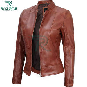 Chaqueta de Cuero para Mujer, 100% Piel de Oveja Genuina, Chaqueta de Cuero para Mujer para Invierno, Gran Venta - Product Image 6
