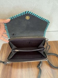 กระเป๋าสตางค์หนังแท้สำหรับผู้หญิงกระเป๋าคลัทช์หนังวัวขนสัตว์มีสไตล์ - Product Image 6