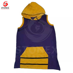 2025 Men Workout Hooded Sports Bodybuilding Muscle <b>Cut</b> <b>Off</b> Men's Sleeveless Gym Hoodies - Product Image 1
