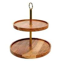 Support à gâteau et plateau de service en bois moderne de qualité supérieure, écologique, pour la décoration de la maison, présentoir à desserts, meilleur prix