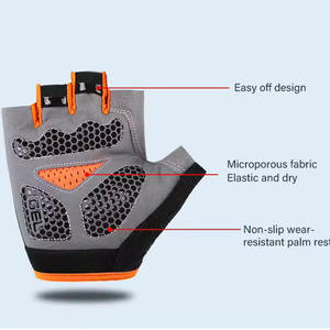 Guantes de Ciclismo Salva de Cuero y Neopreno, Medios Dedos, Térmicos, Resistentes al Viento, con Pantalla Táctil, para Bicicleta, Motocicleta, Esquí y Deportes - Product Image 1