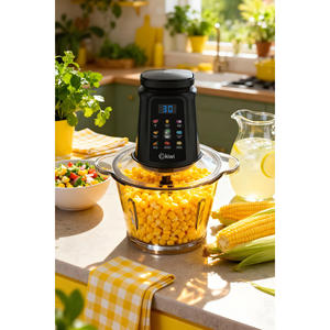 Procesador de Alimentos KC-8250 con Motor Potente de 500W, Recipiente de Vidrio de 3L, 9 Cuchillas de Titanio, Control Táctil, 220-240V 50/60Hz, Negro - Product Image 2