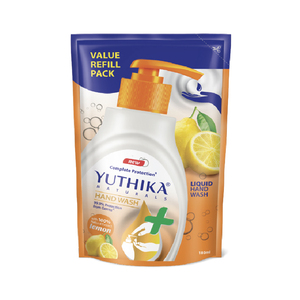 Yuthika Naturals 180ml citron nettoyant pour les mains 100% extraits naturels pH équilibré - Product Image 1