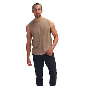 Débardeurs décontractés pour hommes en grande taille, vente chaude, tissu en polyester doux et confortable, couleur unie, impression par sublimation avec logo personnalisé - Product Image 2