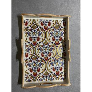 Plateau de service en bois pour présentation d'aliments, fruits, snacks, pizzas – Fournitures pour cafés et restaurants – Plateau décoratif en vente – Support OEM - Product Image 2