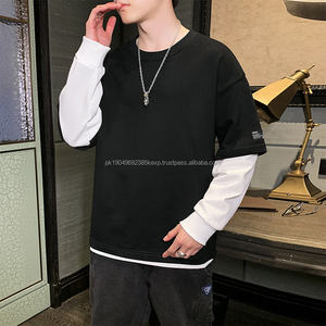 New Factory Custom Logo Casual Solid Wholesale <b>Mans</b> Blank <b>Long</b> Sleeve <b>Tshirts</b> Crew Neck Sweatshirt And Hoodies - Product Image 5