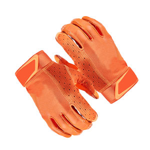 Nouveau modèle de gants de football américain de couleur unie avec logo personnalisé pour hommes et gants de football américain avec logo personnalisé à séchage rapide - Product Image 5