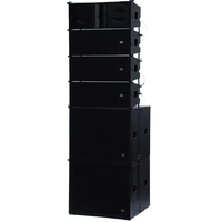 Sistem Suara Panggung DJ Subwoofer 600W Speaker Line Array Neodymium Dual 12 Inch Grosir untuk Gereja, Pernikahan, dan Konser