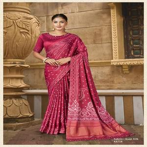 Qualité d'exportation indienne dernière tenue de créateur meilleure blouse saree attachée avec tissage travail femme mode exportateur et fournisseur - Product Image 1