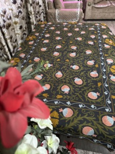 Suzani ผ้าคลุมเตียงผ้าฝ้ายปักลายดอกไม้ผ้าปูเตียงผ้าห่มบ้านอินเดียชุดเครื่องนอนขนสัตว์สำหรับงานปัก - Product Image 4