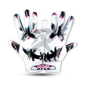 High Quality 2-Tone Silicon American <b>Football</b> Receiver Gloves Professional Sports Gear With Breathable Material For All Players - Product Image 6