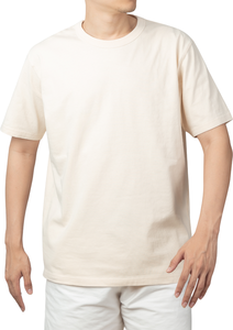 เสื้อยืดคอกลมแขนสั้นผู้ชาย สีแดง ผ้าฝ้าย ทรงปกติ สีพื้น ผ้าเจอร์ซีย์ถัก ย้อมสีเรียบ - Product Image 6