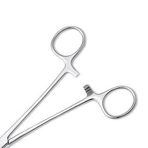 Usine en gros 160mm Gillies porte-aiguilles dentaires manuel incurvé bords dentelés pince chirurgicale pince en acier puissance manuelle - Product Image 2