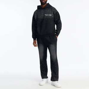 Conjuntos Deportivos de Invierno para Hombre de Alta Calidad, con Pedrería, Diseño de Logotipo Personalizado, Ligeros, Cómodos, 100% Algodón, Ecológicos - Product Image 1