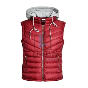 Phụ nữ nóc vest với mui xe có thể tháo rời đàn hồi bên thu thập Zip Up Túi Quilting lót lông và tùy chỉnh xây dựng thương hiệu