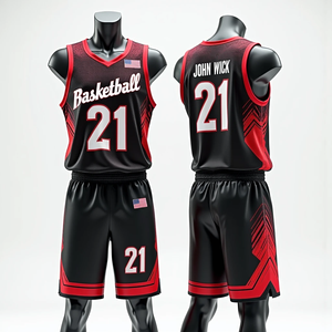 RTS completo personalizado de alta calidad de los hombres de baloncesto Kits de secado rápido transpirable tela verano impreso ropa deportiva al por mayor sublimada - Product Image 6