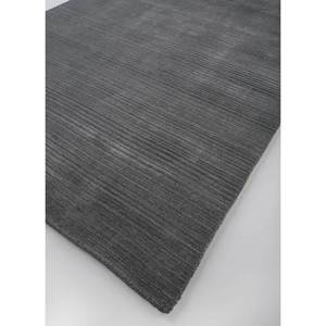 พรมทอขนและผ้าไหมไม้ไผ่สำหรับ Home-HWJ-01ผ้าทอมือสีเทาดำ - Product Image 2