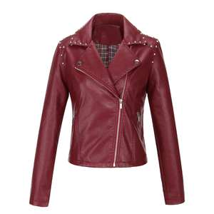 Veste d'hiver réversible pour femmes de qualité supérieure respirant coupe-vent fermeture à glissière durable automne vêtements d'extérieur imprimé tissu cuir - Product Image 4