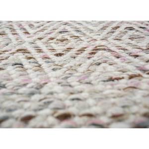 พรมลายเรขาคณิตสีเบจและสีน้ำตาล ทอแบบแบน ทำจากขนสัตว์และวิสโคส สำหรับบ้าน รุ่น ADWV-13047 - Product Image 3