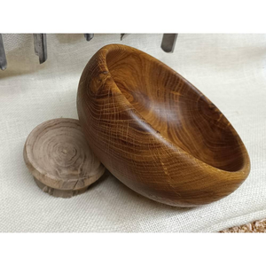 Tazón de Madera Maciza de Roble Profundo, Pulido a Mano, para Servir Ensaladas, Estilo Rústico Natural, Ligero, la Mejor Calidad a Bajo Precio - Product Image 2