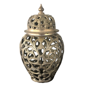 Pot de temple en laiton pur de haute qualité avec peinture et finition polie, pot de temple en laiton vintage pour la décoration du temple - Product Image 2