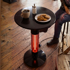 ELCON RCBT-1100 Bar Height Infrared Heated Table 1500W Golden IR Black Cold Rolled Steel Remote Control - Product Image 6