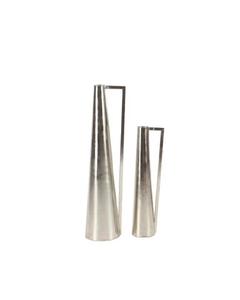 Ensemble de 2 pots à fleurs en laiton, design moderne, écologique, vase de table pour mariage - Product Image 6