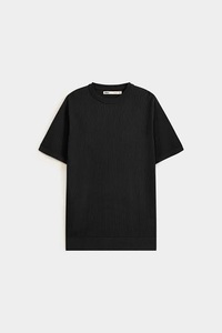 เสื้อโปโลถักสำหรับผู้ชายทรงพอดีตัวคอกลม - Product Image 2