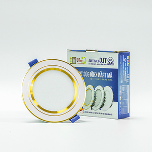 ไฟดาวน์ไลท์ LED แบบเรียบง่ายทันสมัย5W ชิปซังข้าวโพดพร้อมขอบอลูมิเนียมสีทองสไตล์การติดตั้งที่ปรับได้ - Product Image 1