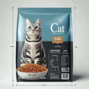 Bolsa de pie con sellado térmico, parte inferior plana, resellable, embalaje de alimentos para mascotas, 15kg, 20 Kg / 40 Lb, bolsa de refuerzo lateral, bolsa de embalaje de alimentos para perros y Mascotas - Product Image 1