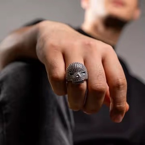 Buy Iced Out Skull <b>Ring</b> Men's 925 Sterling Sliver <b>Ring</b> High Quality Full Moissanite Diamond Hip Hop <b>Ring</b> Jewelry - Product Image 2