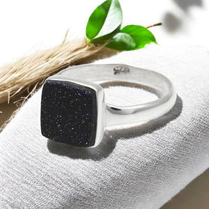 Natural Blue Stone Gemstone Luxury Statement <b>Rings</b> 925 Sterling Silver Handmade Birthstone Gemstone <b>Rings</b> Fine Jewelry <b>for</b> Her - Product Image 5