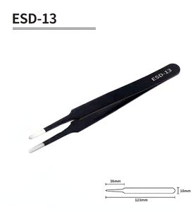 Pince à épiler à pointe droite en acier inoxydable durable pour l'extension des cils - Product Image 4