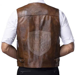 Nuevo Chaleco de Cuero para Hombre, Transpirable, Informal, para Invierno, Último Estilo, Alta Calidad, Personalizable, Cuello en V - Product Image 5