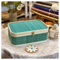 Panier de pique-nique en bambou, boîte classique en bambou et rotin, pour cadeaux d'événements, panier de pique-nique, boîte cadeau, fabricant vietnamien