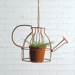 Minimal Iron Wall Hanging Planter For Modern Interior Decoration Offering Clean Look And Strong Metal <b>Support</b> - Product Image 6