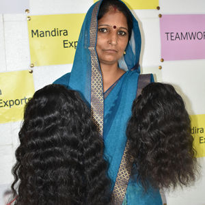 100% faisceaux naturels cheveux non transformés couleur noire crépus bouclés sans perte de cuticule brésilienne alignée Temple Extensions de cheveux humains - Product Image 2