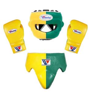 Ensemble de boxe personnalisé de haute qualité en cuir véritable, nouveau design, ensemble d'entraînement bicolore - Product Image 1