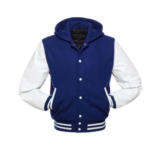Varsity Jacket Cuerpo de lana Diseño deportivo Dobladillo acanalado Bordado Listo Ajuste perfecto CollegeBaseballjacket para hombres DDP Envío - Product Image 1