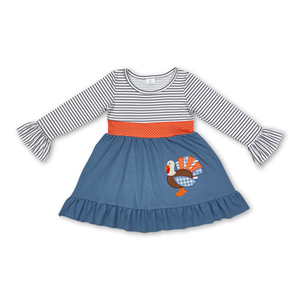 OEM/ODM/RTS Ensemble de vêtements pour bébés garçons à manches longues, haut à motif turc et pantalon à carreaux, pour Thanksgiving - Product Image 4