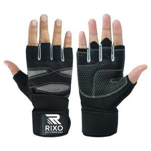 Men's High Quality Lightweight Polyester Weight Lifting <b>Gloves</b> Half Finger Lace-<b>Up</b> Closure Quick Drying Breathable Windproof Gym - Product Image 1