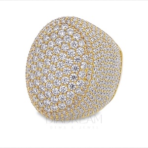 Bague Moissanite VVS Iced Out ronde taille brillante en argent sterling 925 Hip Hop magnifique bague accessoires pour hommes - Product Image 5