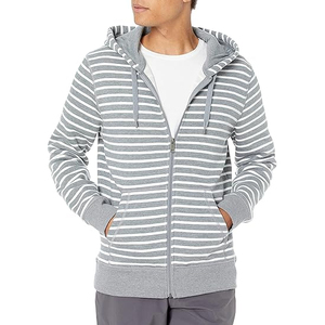 Sweats à capuche zippés de haute qualité pour hommes OEM personnalisé vente en gros de sweats à fermeture éclair coupe ajustée élégant sweats à capuche en coton pour hommes - Product Image 1