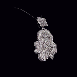 Colgante Hip Hop Personalizado de Plata de Ley 925 con Diamante Moissanite VVS, Letra de Hielo con Nombre, Colgantes Personalizados con Certificado GIA - Product Image 6